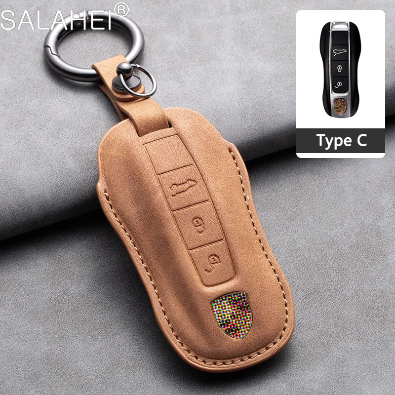 Porsche Suede Key Fob Case