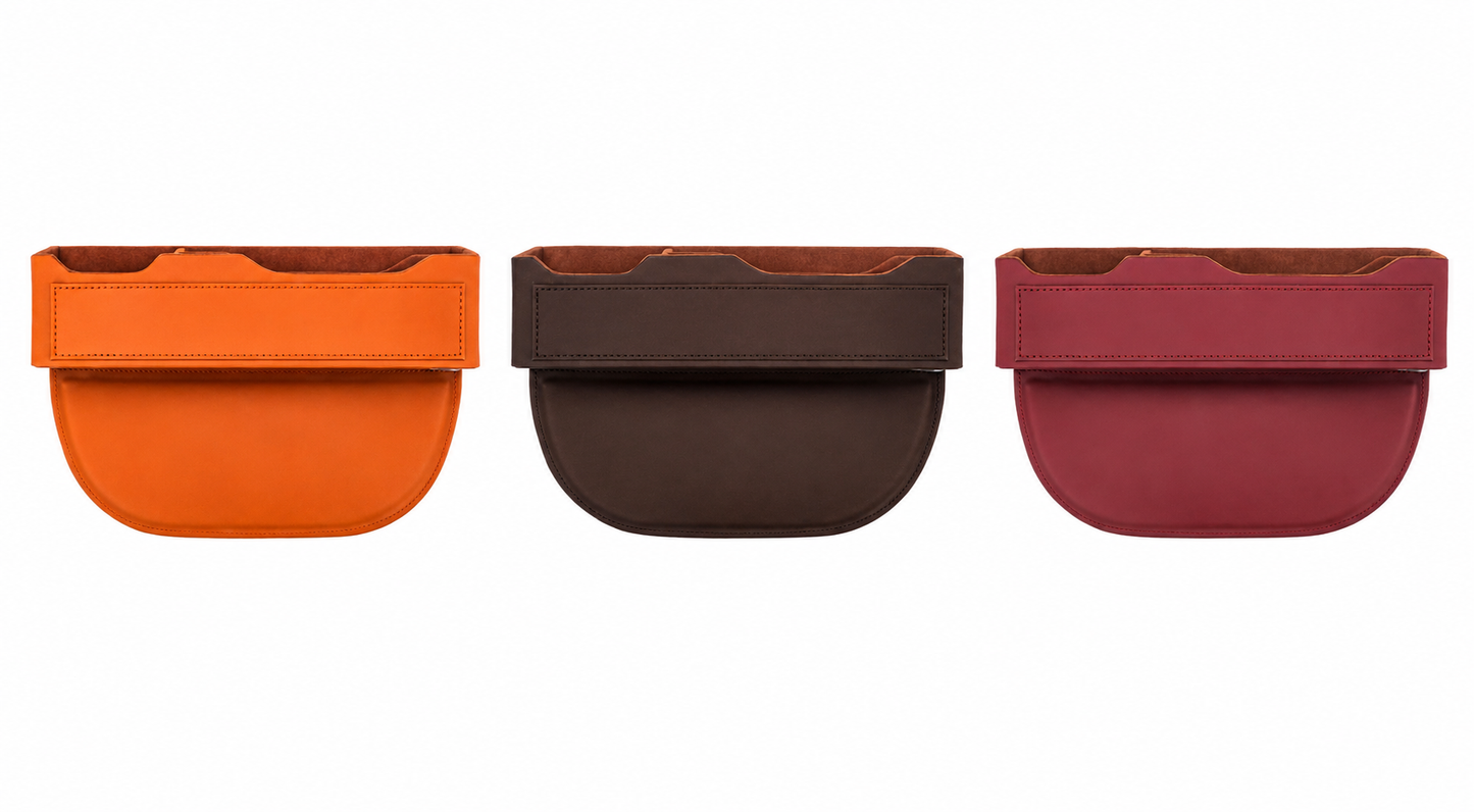AutoHaus Premium Leather & Suede Seat Gap Organiser