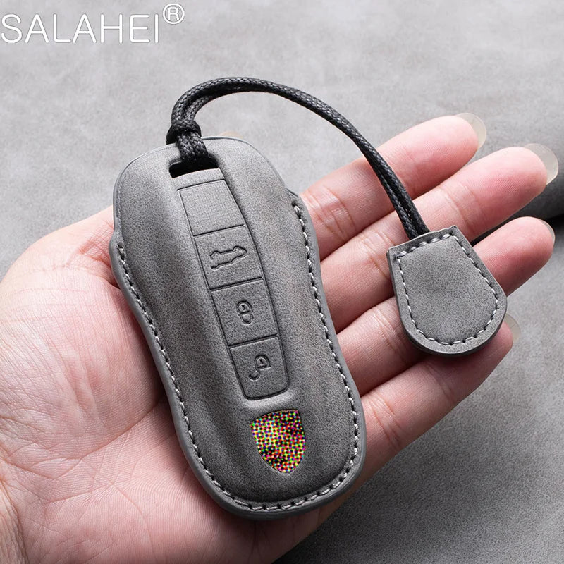 Porsche Suede Key Fob Case