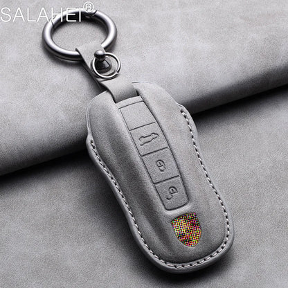 Porsche Suede Key Fob Case