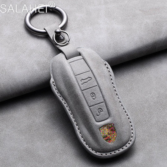 Porsche Suede Key Fob Case