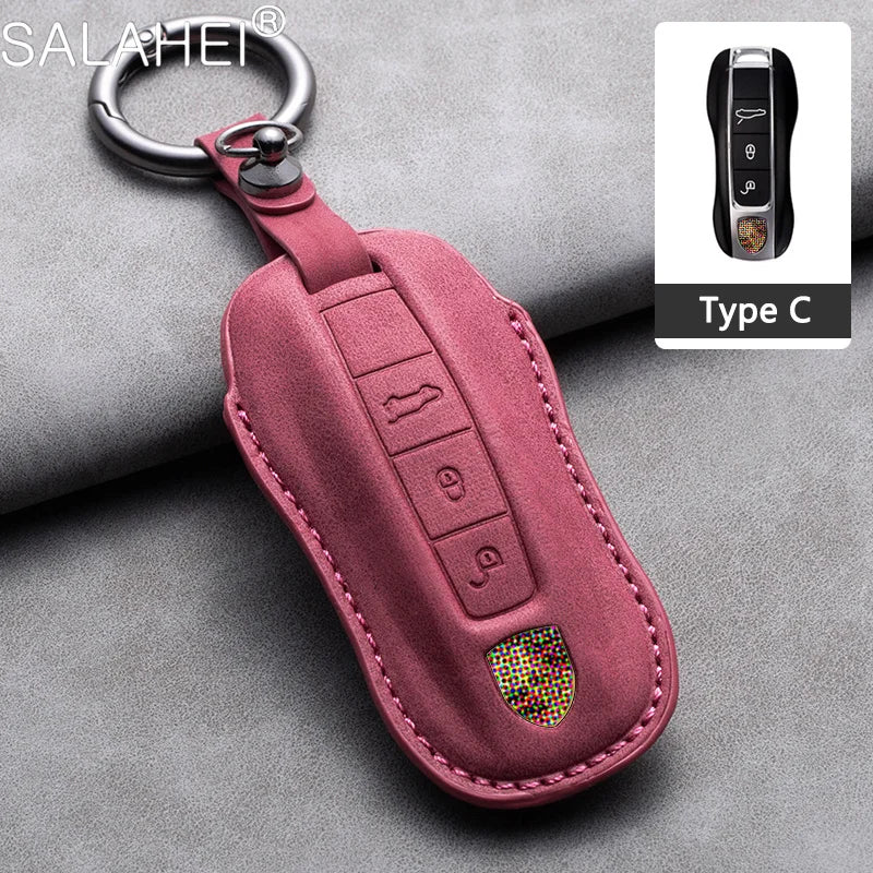 Porsche Suede Key Fob Case