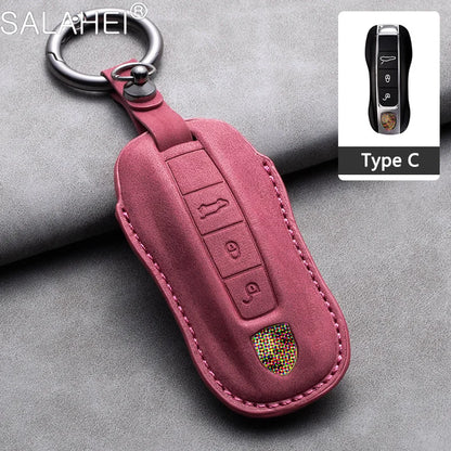 Porsche Suede Key Fob Case