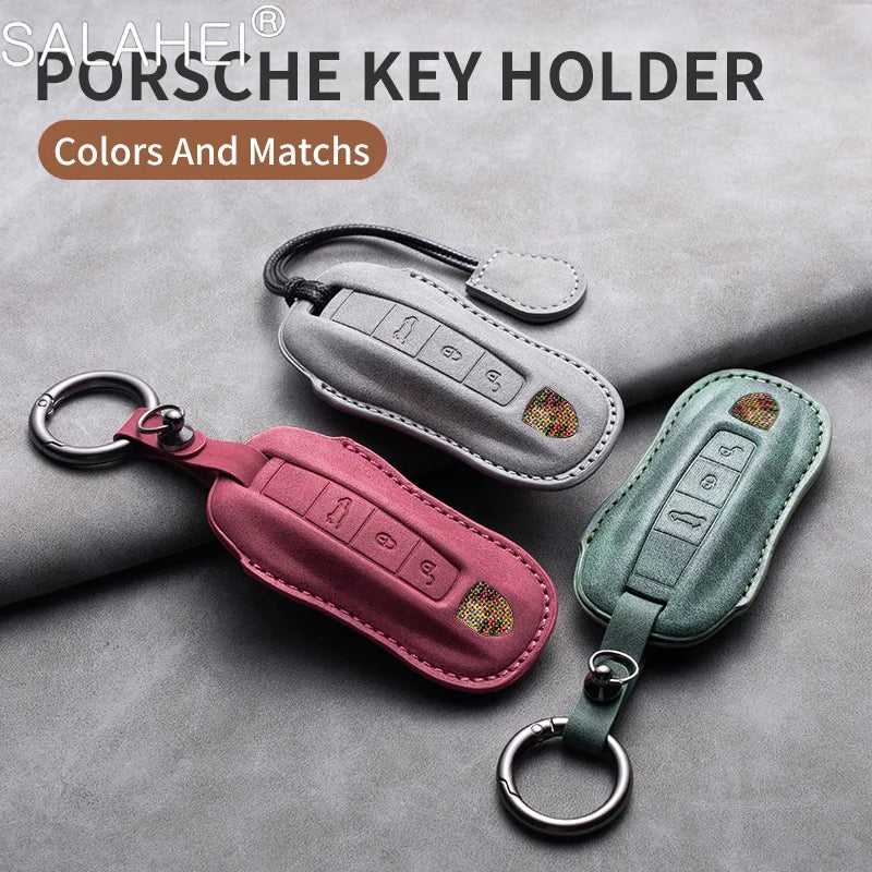 Porsche Suede Key Fob Case