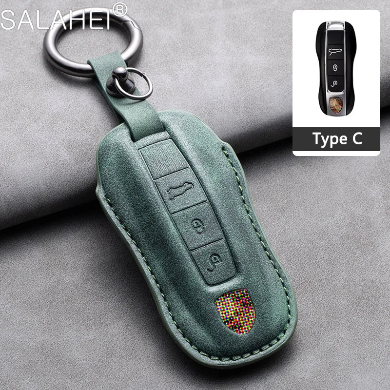 Porsche Suede Key Fob Case