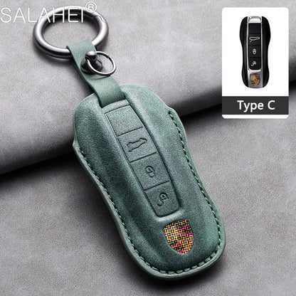 Porsche Suede Key Fob Case