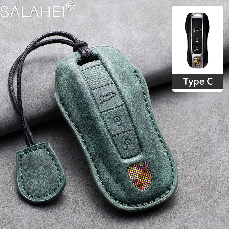 Porsche Suede Key Fob Case