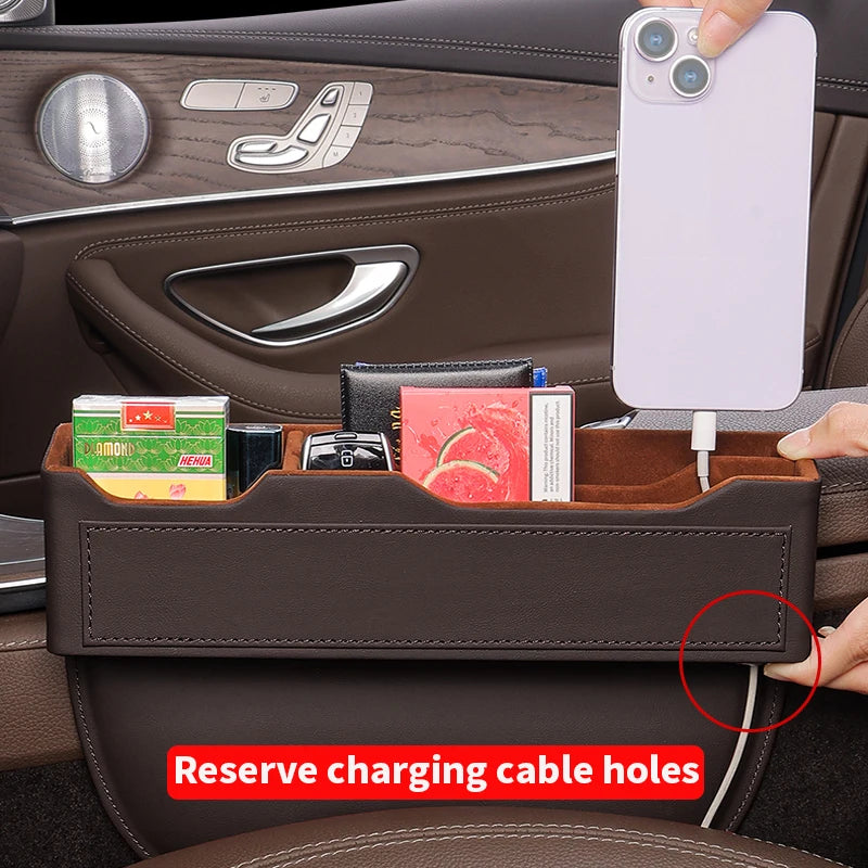 AutoHaus Premium Leather & Suede Seat Gap Organiser
