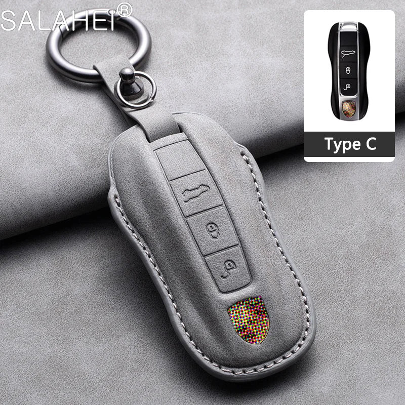 Porsche Suede Key Fob Case
